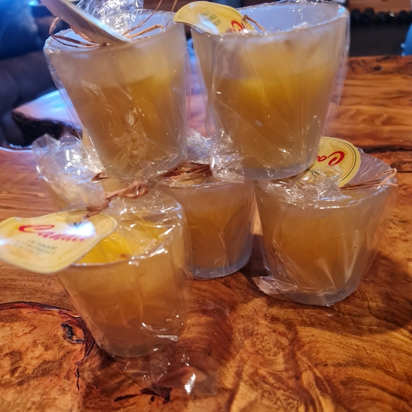 Outdoor Citronella Candles Parafin Frosted Glass Holder Set/6  3x3x2 Wrapped NWT - Picture 2 of 4